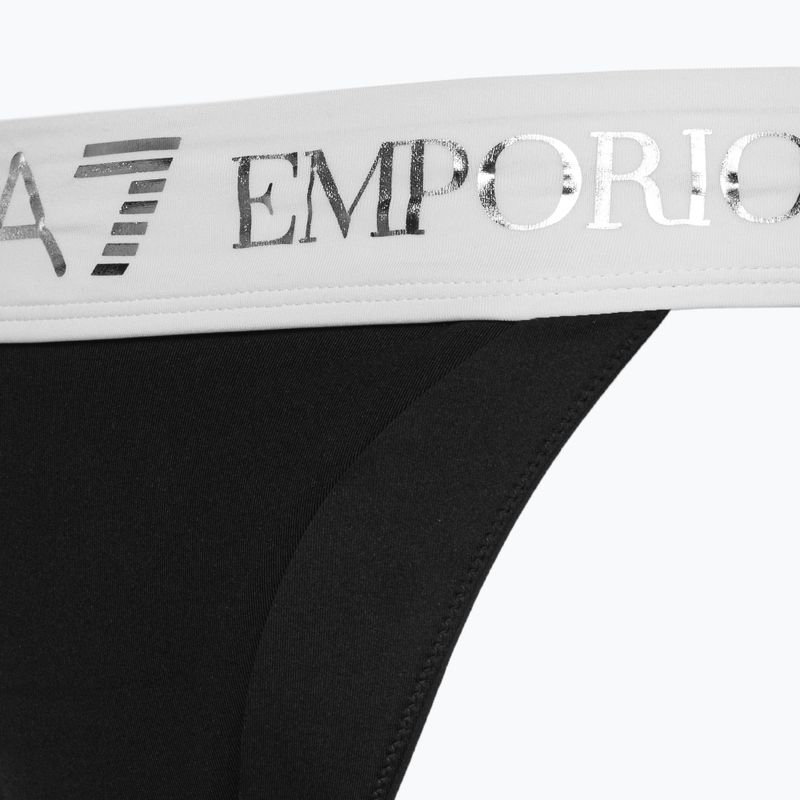 Costum de baie din două elemente pentru femei EA7 Emporio Armani Water Sports BW Maxi Logo bianco/nero 3