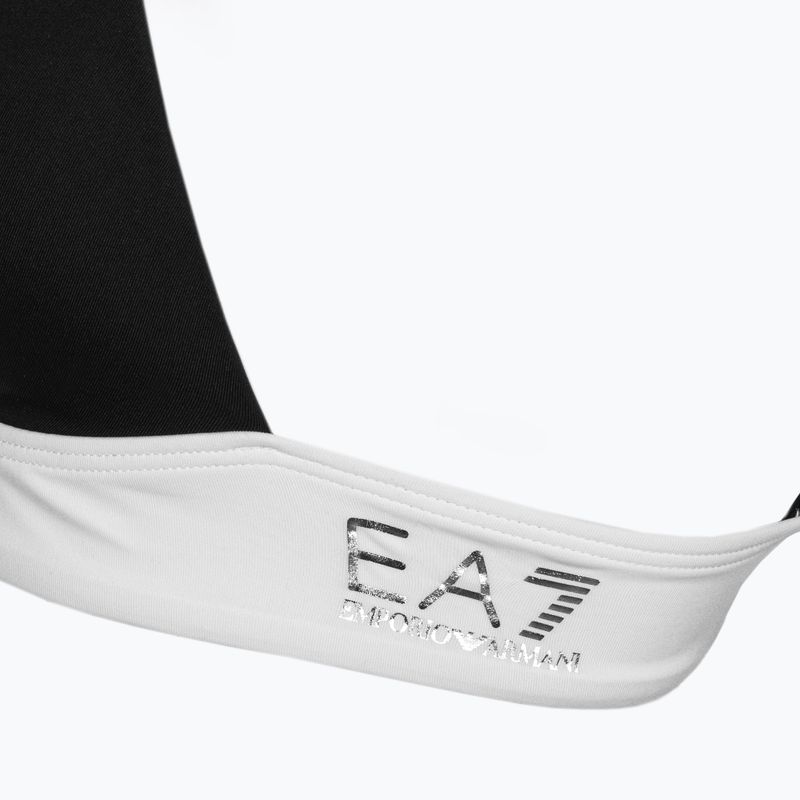 Costum de baie din două elemente pentru femei EA7 Emporio Armani Water Sports BW Maxi Logo bianco/nero 4