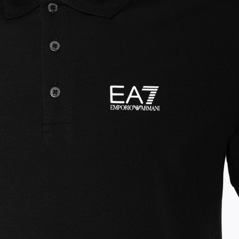 Tricou polo EA7 Emporio Armani Train Visibility negru pentru bărbați