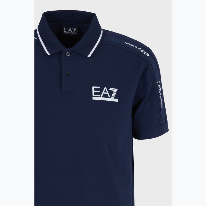 Tricou polo bărbătesc EA7 Emporio Armani Train Visibility albastru marin pentru bărbați 3
