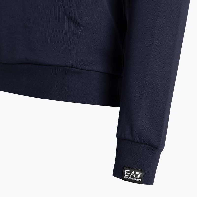 EA7 Emporio Armani Emporio Armani Train Logo Series Oversize Logo Hoodie Coft albastru marin pentru bărbați 8