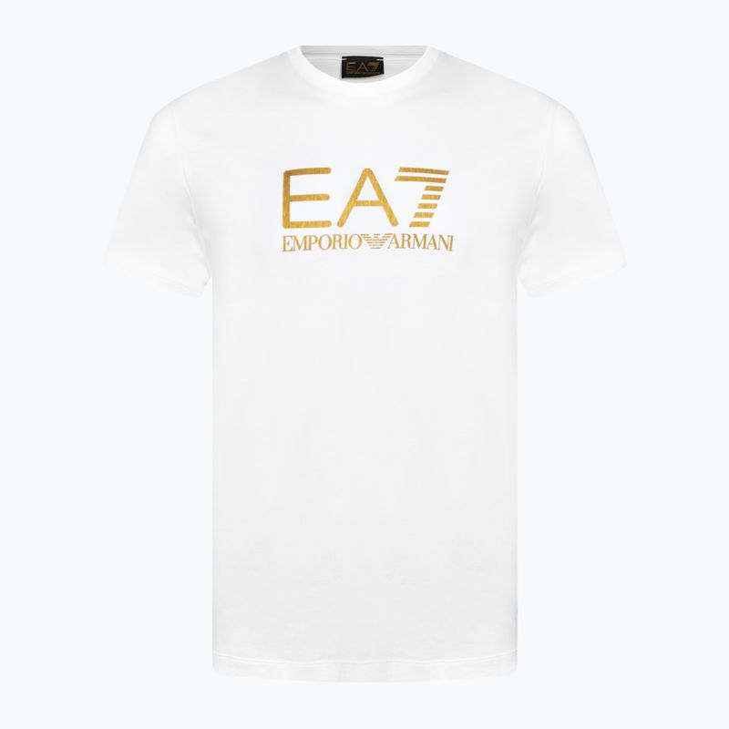 Bărbați EA7 Emporio Armani Train Gold Label Tee Pima Big Logo alb