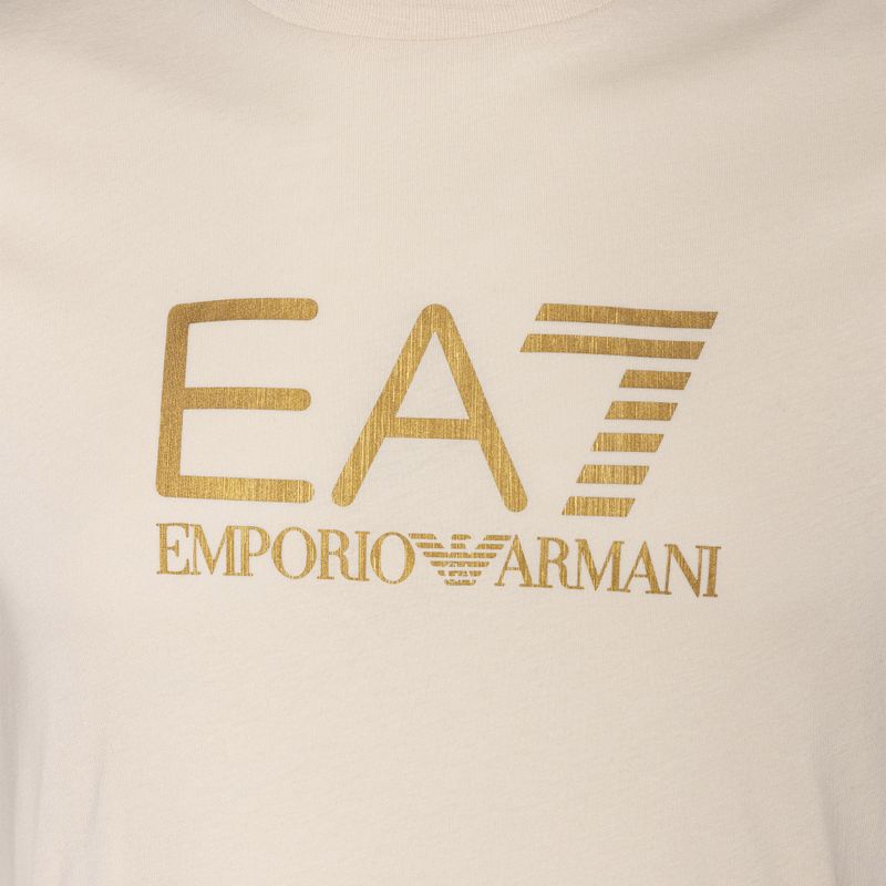 Tricou pentru bărbați EA7 Emporio Armani Train Gold Label Tee Pima cu logo mare pentru zilele ploioase 3