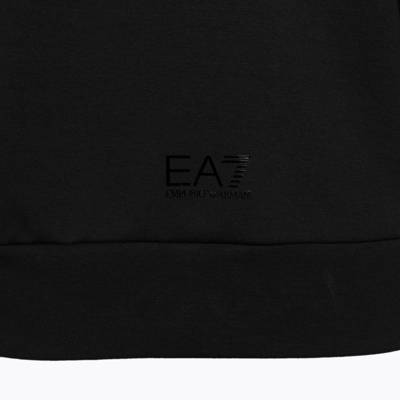 EA7 Emporio Armani Emporio Armani Train Logo Series Hoodie negru oglindă/logo negru pentru femei 4