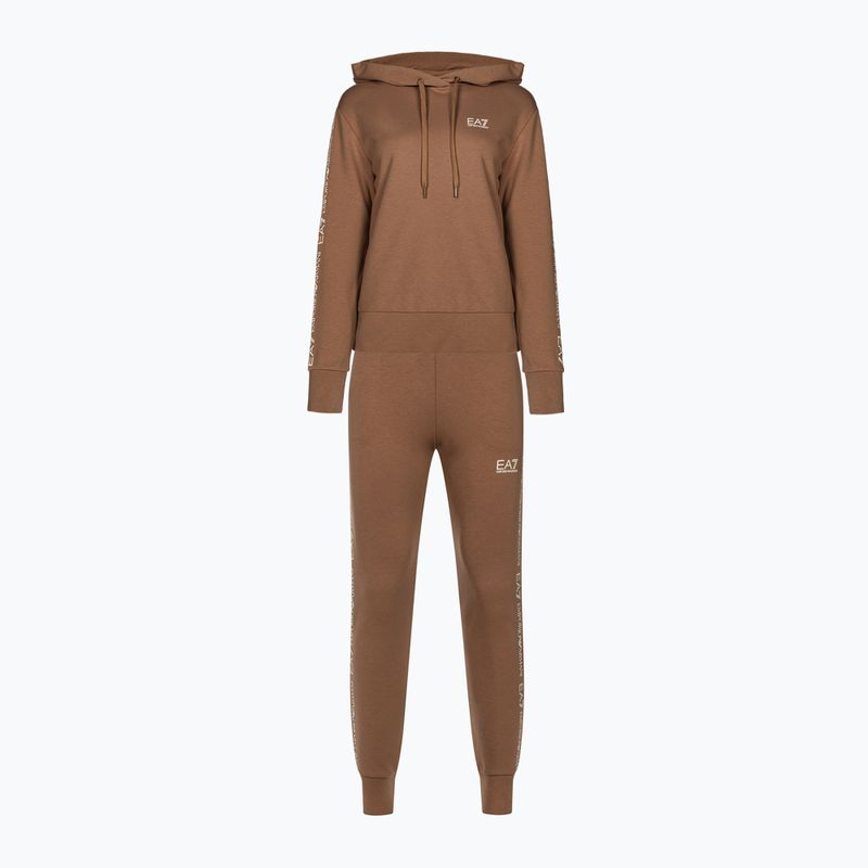 Trening pentru femei EA7 Emporio Armani Train Tracksuit Extended Logo tan/logo pristine