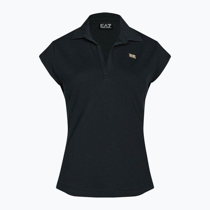 Tricou polo pentru femei EA7 Emporio Armani Train Costa Smeralda albastru marin