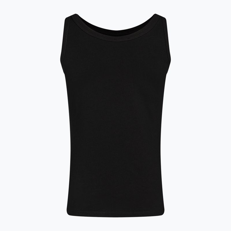 Tricou fără bretele pentru femei EA7 Emporio Armani Train Negru lucios/logo auriu deschis 2