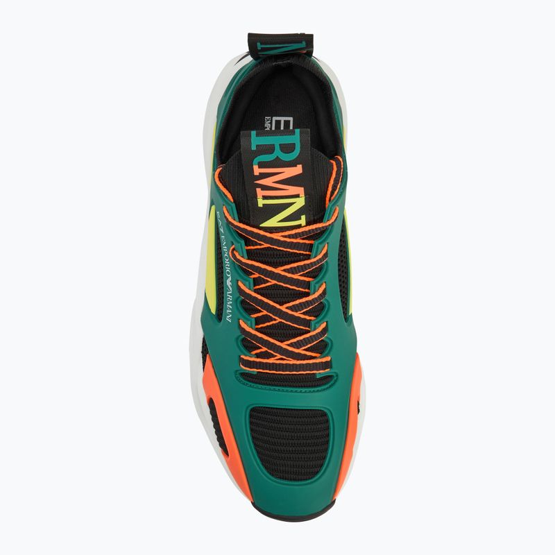 Încălțăminte EA7 Emporio Armani Infinity Cage black/ evergreen/ orange fluo 5
