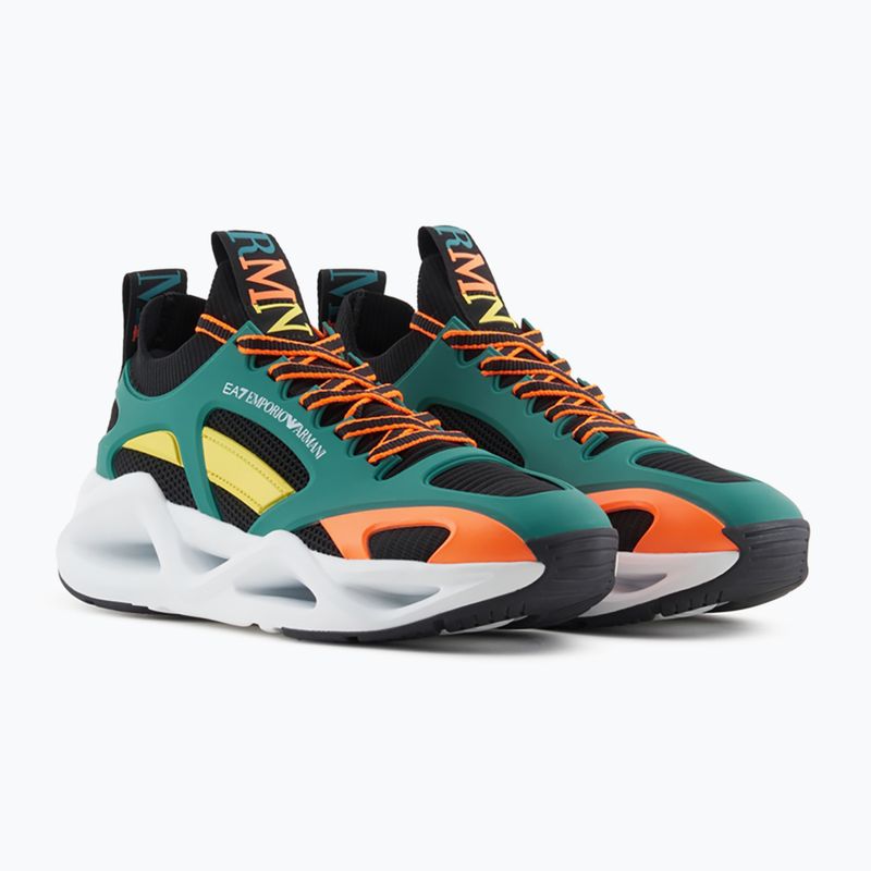Încălțăminte EA7 Emporio Armani Infinity Cage black/ evergreen/ orange fluo 8