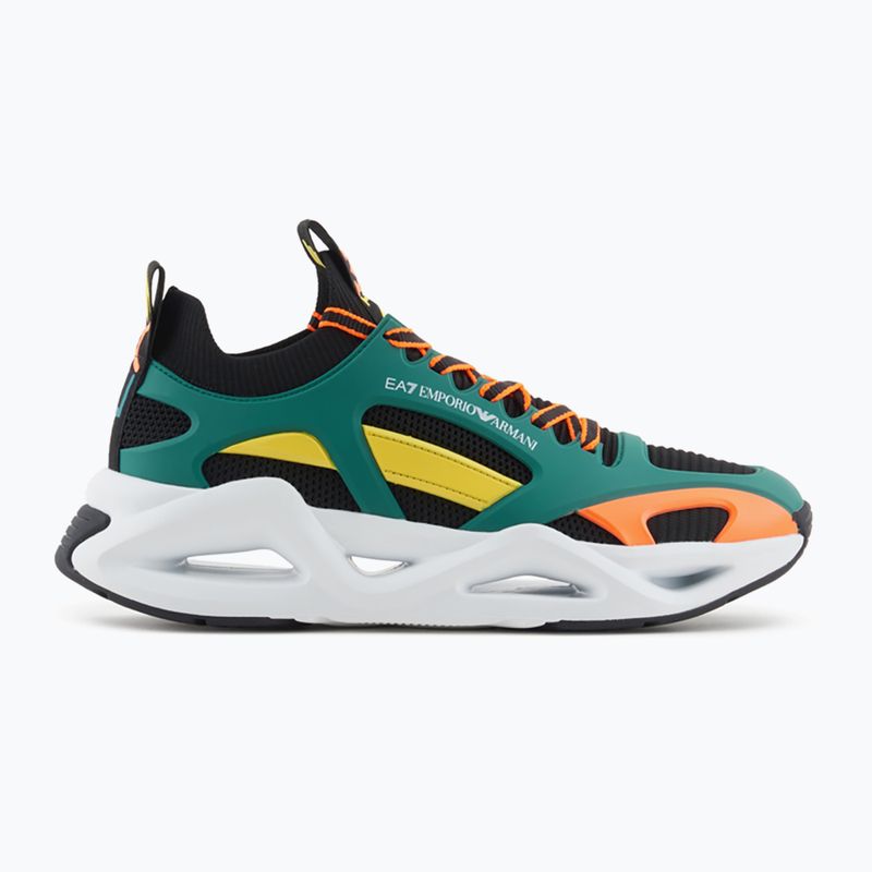 Încălțăminte EA7 Emporio Armani Infinity Cage black/ evergreen/ orange fluo 9