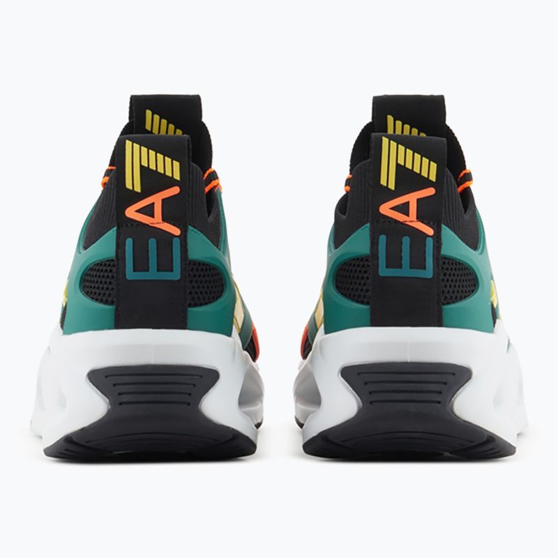 Încălțăminte EA7 Emporio Armani Infinity Cage black/ evergreen/ orange fluo 10