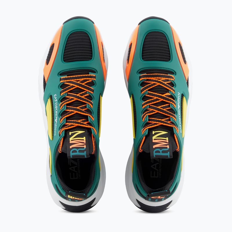 Încălțăminte EA7 Emporio Armani Infinity Cage black/ evergreen/ orange fluo 12
