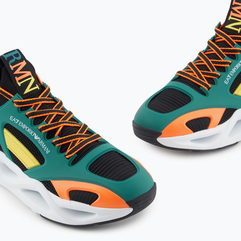 Încălțăminte EA7 Emporio Armani Infinity Cage black/ evergreen/ orange fluo 13