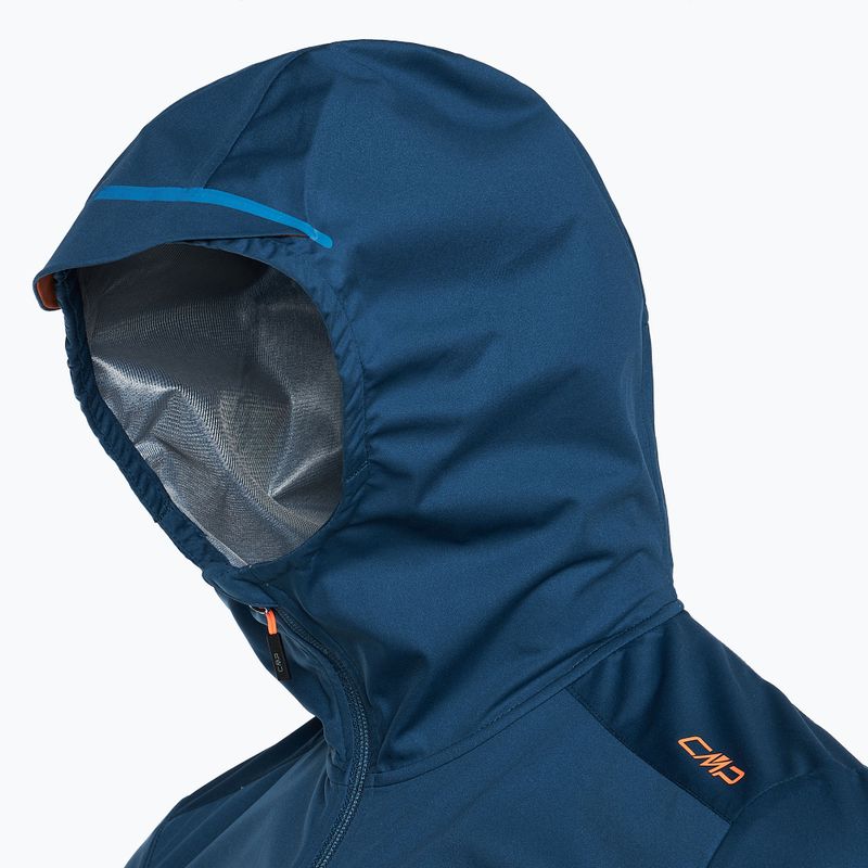 Geacă softshell pentru bărbați CMF Zip Hood bluesteel 7