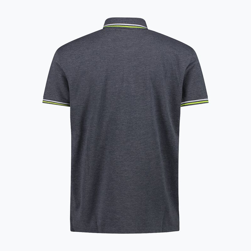 Tricou polo pentru bărbați CMP 34D5987 black/blue 2