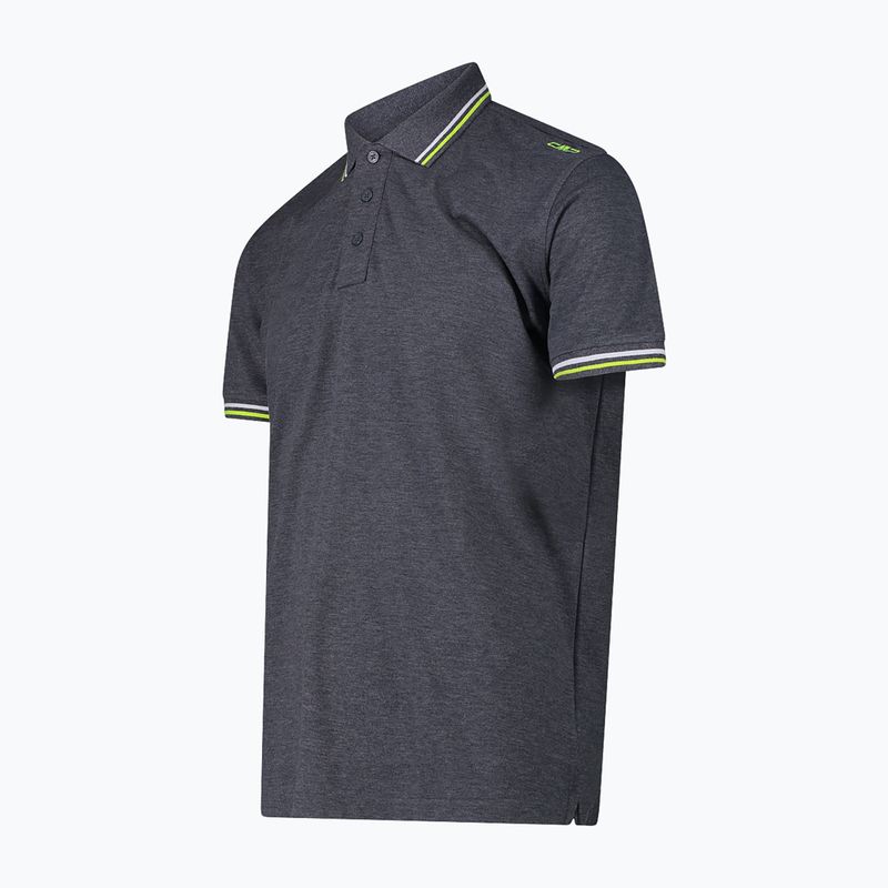Tricou polo pentru bărbați CMP 34D5987 black/blue 3