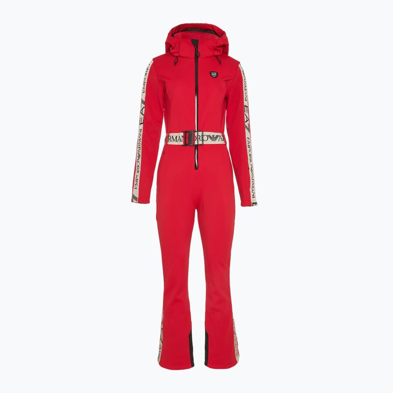 Costum de schi pentru femei EA7 Emporio Armani Ski Kitzbuhel Softshell salsa