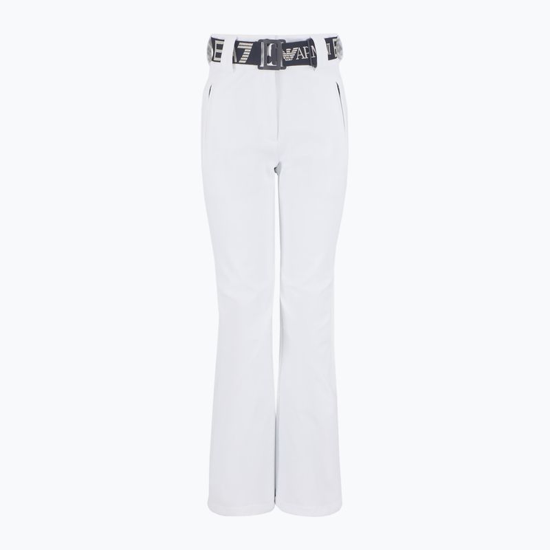 Pantaloni de schi pentru femei EA7 Emporio Armani Ski Kitzbuhel High Waisted Softshell white