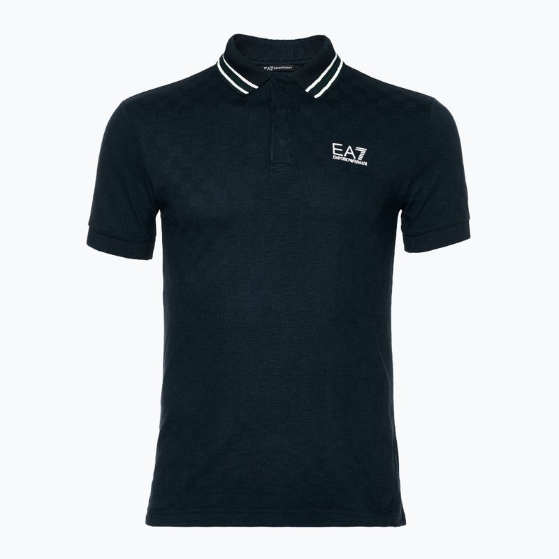 Tricou pentru bărbați  EA7 Emporio Armani Golf Pro Polo Check armani blue