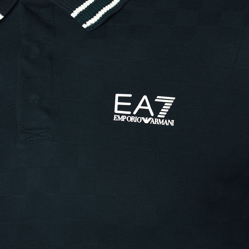 Tricou pentru bărbați  EA7 Emporio Armani Golf Pro Polo Check armani blue 3