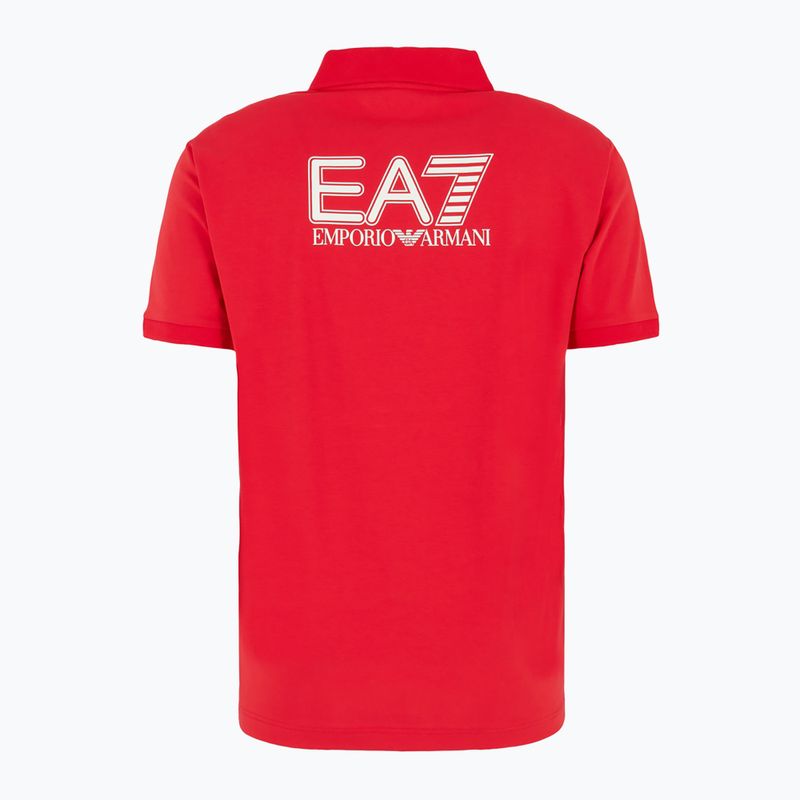 Tricou pentru bărbați  EA7 Emporio Armani Train Visibility Polo salsa 2