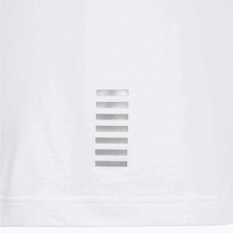 Tricou polo pentru bărbați EA7 Emporio Armani Core Identity Polo white / silver logo 5