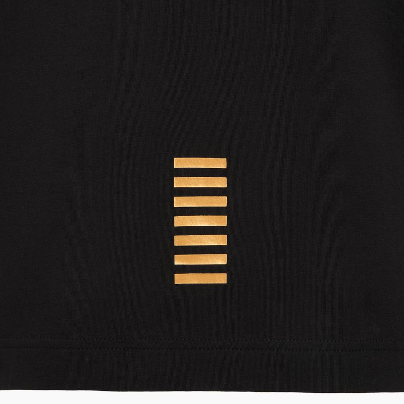 Tricou polo pentru bărbați EA7 Emporio Armani Core Identity Polo black / gold logo 4