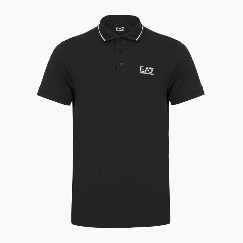 Tricou polo pentru bărbați EA7 Emporio Armani Core Identity Piqué Polo black