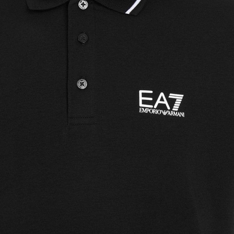 Tricou polo pentru bărbați EA7 Emporio Armani Core Identity Piqué Polo black 3