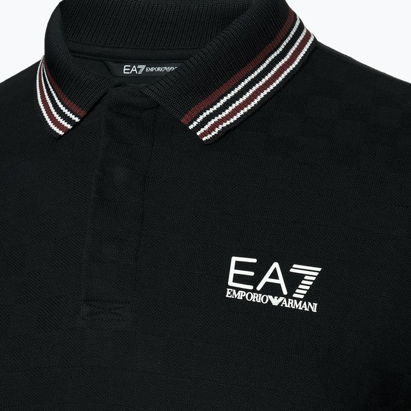 Tricou pentru bărbați  EA7 Emporio Armani Golf Pro Polo Check black 3