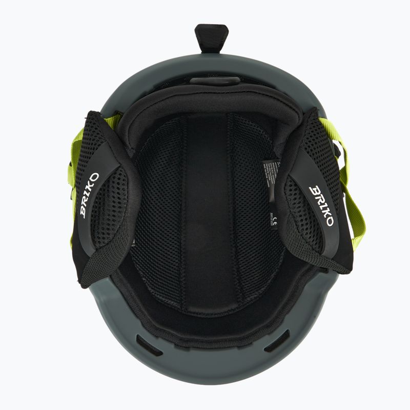 Cască de schi Briko Aran matt shark gray/light gray/electric lime 5