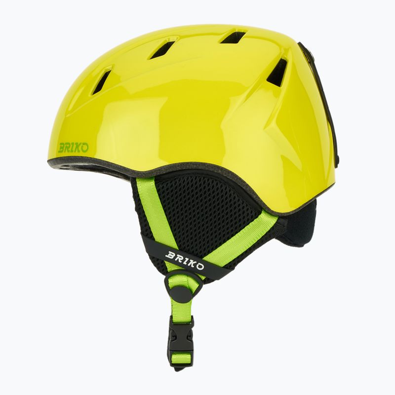 Cască de schi pentru copii Briko Makalu Jr shiny sunflower yellow/lineade green 3