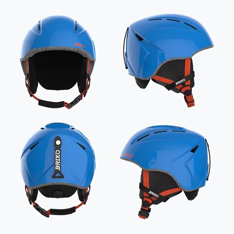 Cască de schi pentru copii Briko Makalu Jr shiny lochmara blue/pomegranate red