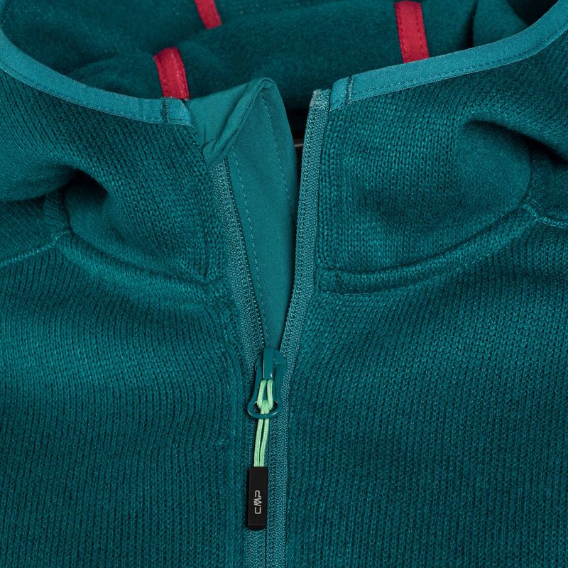 Hanorac din fleece CMP Fix 12EG pentru femei, verde 3H19826/12EG/D36 4
