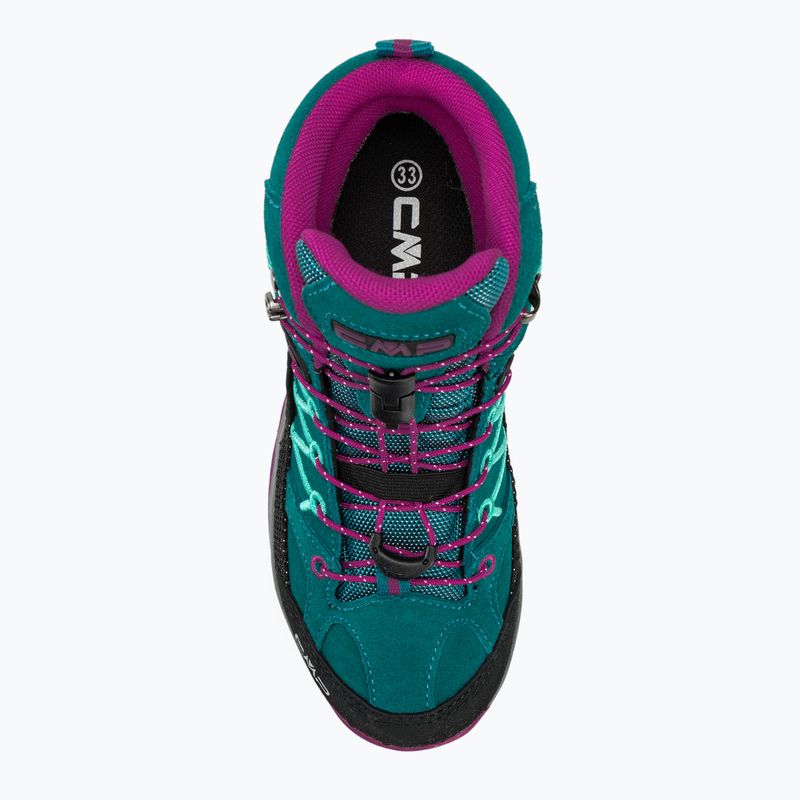 Încălțăminte de trekking pentru copii CMP Rigel Mid lake/pink fluo 5