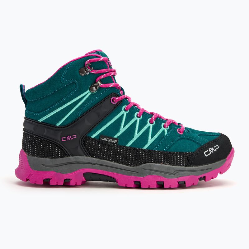 Încălțăminte de trekking pentru junior CMP Rigel Mid lake / pink fluo 2