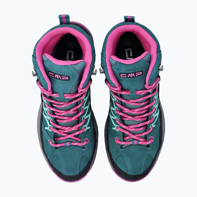 Încălțăminte de trekking pentru junior CMP Rigel Mid lake / pink fluo 11