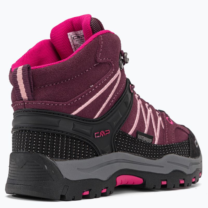 CMP cizme de trekking pentru copii Rigel Mid Wp maroon 3Q12944/05HM 9