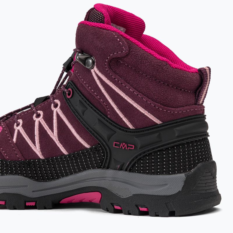CMP cizme de trekking pentru copii Rigel Mid Wp maroon 3Q12944/05HM 11