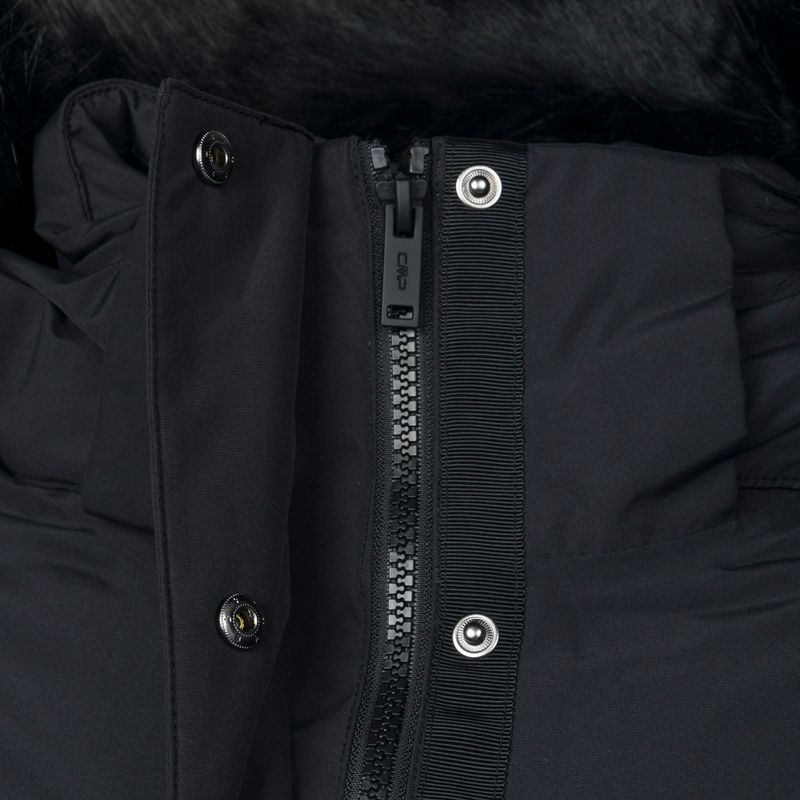 Geacă de ploaie pentru femei CMP Parka Zip Hood neagră 32K3206F 4