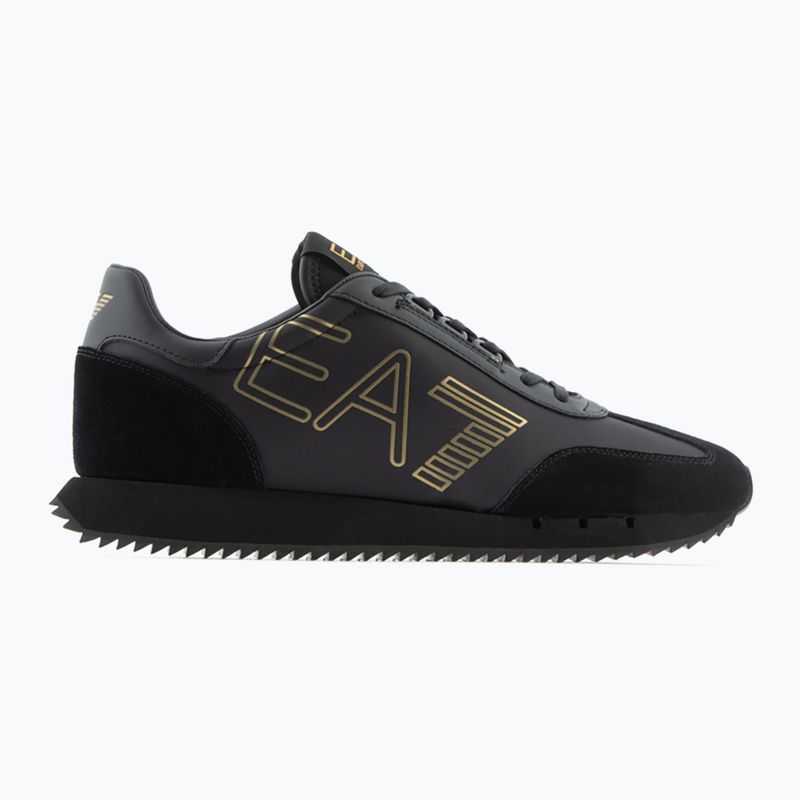 Încălțăminte EA7 Emporio Armani Black & White Vintage triple black/ gold 2