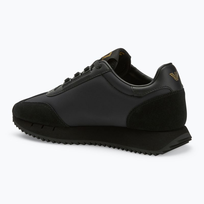 Încălțăminte EA7 Emporio Armani Black & White Vintage triple black/ gold 3