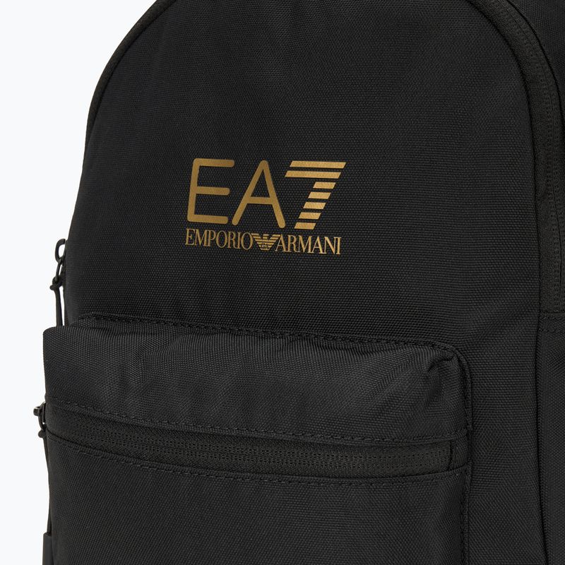 Rucsac de oraș pentru copii EA7 Emporio Armani Train Core 6 l black / gold logo 5