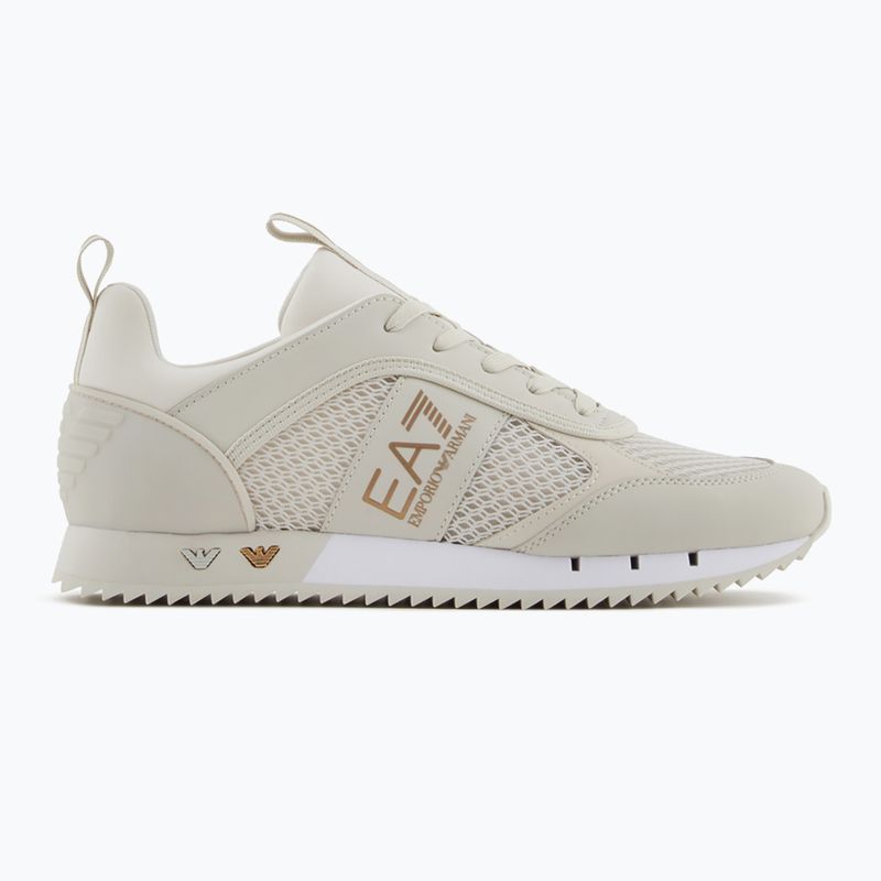 Încălțăminte EA7 Emporio Armani Black & White Laces silver birch/gold