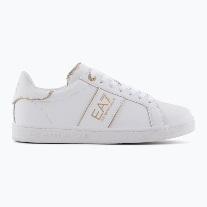 Încălțăminte EA7 Emporio Armani Classic Logo full wht/gold detail