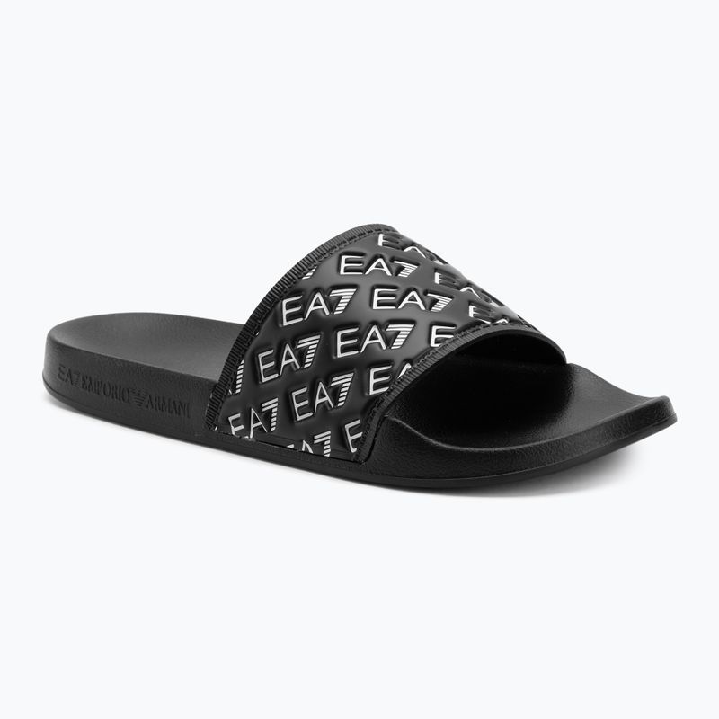 Papuci EA7 Emporio Armani Water Sports All Over full black / white