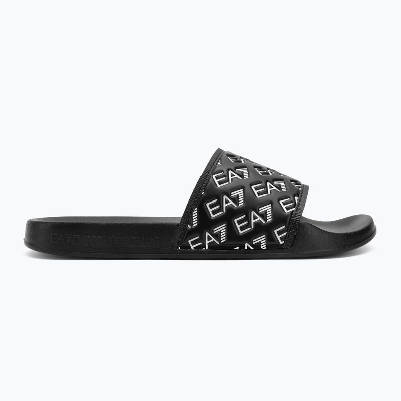 Papuci EA7 Emporio Armani Water Sports All Over full black / white 2