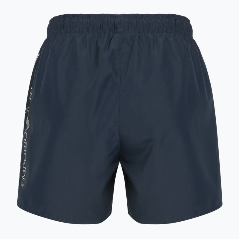 Șort de înot pentru bărbați EA7 Emporio Armani Swim Trunks With Oversized Logo armani blue / silver 2