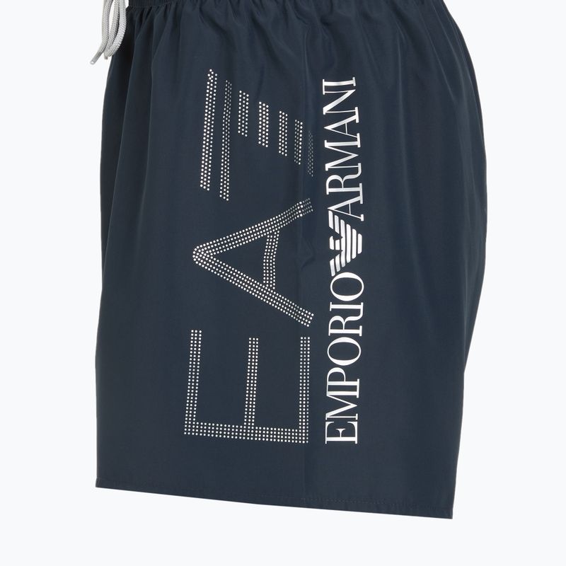 Șort de înot pentru bărbați EA7 Emporio Armani Swim Trunks With Oversized Logo armani blue / silver 3