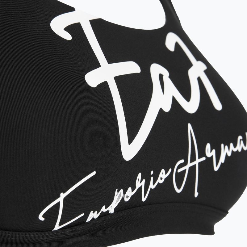 Costum de baie din două piese pentru femei EA7 Emporio Armani Maxi Logo Bikini Top black 5